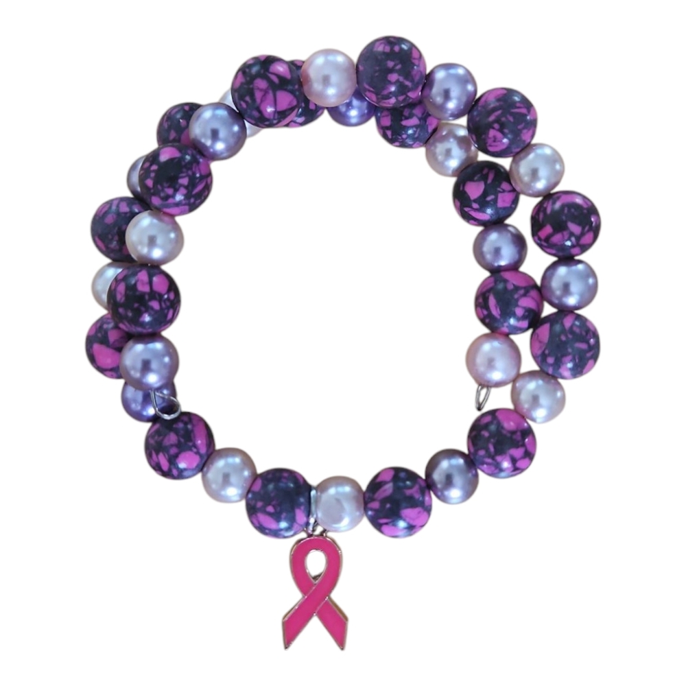 Pink Ribbon With Pink Charm Bracelet. 2004
